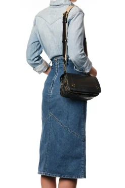 Jérôme Dreyfuss Bandoulière sangle noire large| Straps